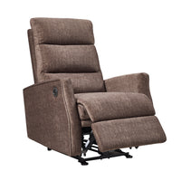 Modern Electric Power Recliner Chair, Heavy Duty 350lbs Classic Single Sofa Chair for Bedroom, RV and Small Space, Comfy Ergonomic Reclining Chair with USB Port, Brown
