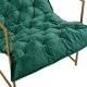 Accent Chair, Modern Velvet Upholstered Armchair with Open Metal Frame Leisure Single Sofa for Living Room, Bedroom, Green