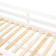 Twin Size Loft Bed with Under-Bed Desk, Solid Wood Loft Bed Frame with Built-in Ladder & Safety Guardrail, Bedroom Mattress Foundation with Slats Support for Teens Adults, No Box Spring Needed, White