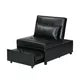 Black Sofa Bed Chair Bed, Convertible Couch Chair 4 in 1 Multi-Function Modern Folding Ottoman Leather Sleeper Bed with Adjustable Backrest and Pull Out Bed for Living Room Apartment Office