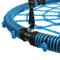 Spider Web Tree Swing 40" for Kids Adults Outdoor Play Round Platform Net Swing Seat for Backyard Playground - Fun for Kids - Included Accessories(Blue)