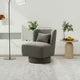 Swivel Accent Chair with Plump Pillow, Swivel Chairs for Living Room, 360 Swivel Comfy Accent Sofa Chair Club Chair, Upholstered Teddy Leisure Chair for Bedroom Living Room Lounge Hotel Office, Gray