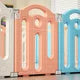 Baby Playpen, Baby Play Yard with Mat, Foldable Baby Fence for Indoor and Outdoor Kids Toddlers Activity, Baby Safety Playpen Centre with Fence, 12 Panel and 1 Play Mat, Multicolor, 47.2"x62.9"