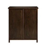 31'' Solid Wood Accent Chest,Storage Cabinet with 4 Drawers,Door and 2 Tiers Shelves,Sideboard Buffet Cabinet for Living Room,Bedroom,Home Office,Walnut