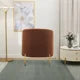 Modern Accent Chair Armchair, Sherpa Upholstered Barrel Chair with Golden Legs, 28.4"W Comfy Lounge Chair Single Sofa Armchair Club Chair for Living Room Bedroom Office Dorm Room, Camel