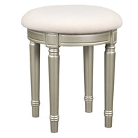 43" Luxury Dressing Table Set, Mid-centery Dresser with Tri-fold Mirror, 5 Drawers, Stool, Baroco Style Makeup Vanity Set for Bedroom, Living Room, Gold