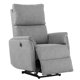 Electric Power Recliner Chair, Reclining Chair with Adjustable Backrest and Footrest, Small Recliners Home Theater Seating with USB Ports, Ergonomic Lounge Chair for Small Spaces, Gray