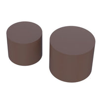 Nesting Coffee Table Set of 2, Modern Circle Accent Coffee Tables for Small Spaces, End Table MDF Side Table for Living Room, Bedroom, Balcony, Office (Brown)