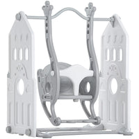 Toddler Swing Set, Adjustable Height Baby Swing, Baby Swings for Infants to Toddler, Freestanding Outdoor Indoor Slide Playset for Toddlers