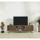 TV Stand, Mid Century Modern TV cabinet 2 Sliding Door Cabinet 2 Shelves 67 inch TV Unit, hold up to 65" televisions (Walnut)