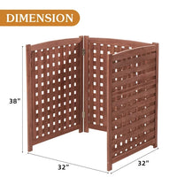 Air Conditioner Fence Panels Outdoor,Privacy Screen Trash Can Enclosure,Cedar Privacy Fence 3 Panels to Hide AC & Trash Enclosure,32"W x 38"H