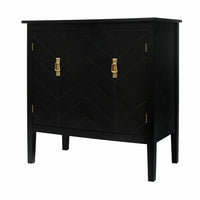 31.5" Accent Storage Cabinet,Sideboard Buffet with 2 Doors and Metal Handles,Wood Console Table with Adjustable Shelf,Side Table for Living Room, Entryway, Dining Room, Hallway
