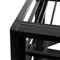 Full Size Metal Loft Bed with Desk and Shelves, High Loft Bed for Teen, Metal Bed Frame with 2 Built-in Ladders and Full-length Guardrail, Noise Free, No Box Spring Needed, 250LBS Weight Capacity