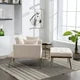 Velvet Accent Chair with Ottoman, Mid Century Modern Lounge Arm Chairs with Adjustable Backrest and Armrests, Button Tufted Comfy Single Recliner Armchair for Living Room, Bedroom, Small Spaces