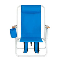 Beach Chair with Adjustable Headrest Portable High Strength,Blue