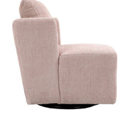 Swivel Barrel Chair,Comfy Round Accent Sofa Chair,Boucle Chairs for Bedroom,Living Room,360 Degree Swivel Barrel Club Chair,Corner Armchair Sherpa Chair,Leisure Arm Chair for Nursery,Pink
