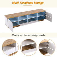 80 inch Modern TV Stand,Media Console Entertainment Center with Door Storage and Open Shelf,TV Console Table,Modern TV cabinet for living room,Bedroom,White