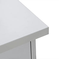 Manicure Table, Nail Table for Nail Tech with Controllable Wheels and Drawers, Wooden Salon Spa Nail Table, White