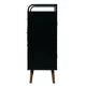 Dresser for Bedroom 4 Drawer Dressers & Chests of Drawers Small Fabric Storage Tower for Closet Nursery Kids and Adult,Gray and Black