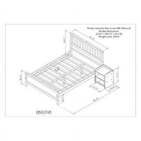 Full Size Platform Bed with Nightstand, Solid Wood Platform Bed Frame with Headboard and Footboard for Boys, Girls Teens, Gray