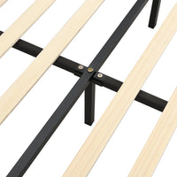 Full Size Floating Bed Frame with LED Lights and USB Charging, Upholstered Headboard Platform Bed, Non-Slip and Noise-Free, Wooden Bed Frame for Kids Teens, Adults,No Box Spring Needed, Black