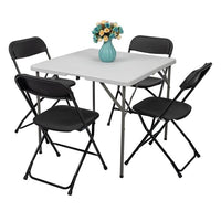 5 Pack Plastic Folding Chair, Portable Patio Chairs, Stackable Commercial Seat with Steel Frame, 260lbs Weight Capacity, Fold up Event Chairs, for Office Wedding Party Picnic Kitchen
