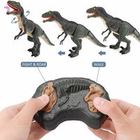 Remote Control Dinosaur Toys for 3-12 Year Old Boys Girls, LED Light Up Walking and Roaring Realistic T-Rex Dinosaur Toy with Glowing Eyes Projection Spray Function for Kids Gifts Age 6+