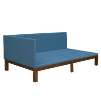 Couch Daybed Sofa Bed Frame with Linen Cover Mattress, Convertible Sofa Bed Sleeper Sofa Upholstered Sofa Chaise Lounge TV Sofa for Bedroom Living Room Guest Room, Twin Size Day Bed, Blue