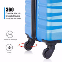 Luggage Sets 4 Piece Hardside Expandable Luggage Set Clearance Suitcase Sets with Wheels Lock 18"/20''/24''/28''(Blue)