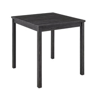 Dining Table Set for 4, 5 Pieces Square Kitchen Table and Backless Stools Set for Small Spaces, Counter Height Bar Table Set with 4 Chairs for Pub, Dining Room and Kitchen, White+Black