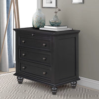 Wood Nightstand, 3-Drawer Storage Nightstand, End Table with Pull Out Tray, Cabinet with Drawers, Chest Side Table, for Bedroom Living Room, Fully Assembly Bedside Table, Black