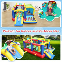 7 in 1 Inflatable Bounce House,Bouncy House with Ball Pit for Kids Indoor Outdoor Party Family Fun,Obstacles,Toddler Jump Bouncy Castle with Ball Pit for Birthday Party Gifts