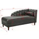 Chaise Lounge Indoor,Velvet Upholstered Chaise Lounge Chair with Armrest and One Pillow,Living Room Lounge Chair with Solid Wood Frame & Legs,Velvet Sofa Recliner Couch for Bedroom Office,Pewter