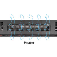 42''L Wall Hanging Firepalce, Fake Wood Heating Machine with Remote Control, 120V 1400W Stove Heater