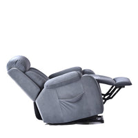 Large Power Lift Recliner Chair for Elderly, Upholstered Anti-skid Cashmere Lift Chair,60°-140° Adjustable Remote Control Recliner Sofa with Padded Seat Backrest & Side Pocket, Light Gray