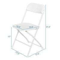 5 Pack Plastic Folding Chair, Portable Patio Chairs, Stackable Commercial Seat with Steel Frame, 260lbs Weight Capacity, Fold up Event Chairs, for Office Wedding Party Picnic Kitchen