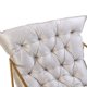 Accent Chair, Modern Velvet Upholstered Armchair with Open Metal Frame and Removable Cushions, Leisure Side Chair Vanity Chair for Living Room, Bedroom, Apartment, Beige