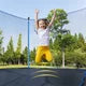 10FT Trampoline for Kids & Adults, Recreational Trampoline with Enclosure Net, Ladder, Steel Tube, ASTM Approved Combo Bounce Outdoor Fitness Trampoline, Blue