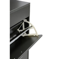 Shoe Storage Cabinet with 2 Flip Drawers and Open Shelf,Free Standing Shoe Racks Storage Cabinet with Metal Legs,Shoe Rack Organizer Entrance Shoe Storage Cabinet Narrow Closet for Entryway Hallway
