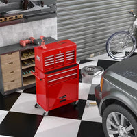 Rolling Tool Chest with Wheels and 8 Drawers, Detachable Large Toolbox Storage Cabinet with Lock,Locking Mechanic Tool Cart for Warehouse, Workshop,Garage