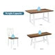 6-Piece Dining Table Set,Kitchen Table Set with Wood Dining Table and 4 High Back Chairs & Long Bench,Farmhouse Style Wood Kitchen Dining Table Set,Wood Dinette Set of 6 with Sturdy Frame,White