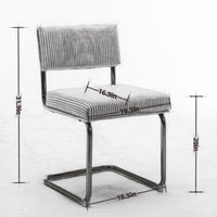 Modern Dining Chairs with Gold Metal Base, Mid-Century Accent Armless Kitchen Chairs with Channel Tufting, Upholstered Boucle Fabric Side Chairs for Kitchen Living Room, Set of 2, Black