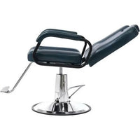 Deluxe Reclining Barber Chair with Heavy-Duty Pump, Modern Barber Chairs, Leisure Club Chair, Lift Chair, Suitable for Beauty Hair Salon Tatoo Spa Equipment, dark blue