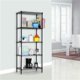 5 Tier Adjustable Storage Shelf Metal Storage Rack Wire Shelving Unit Storage Shelves Metal 660Lbs Capacity 21.25" L x 11.42" W x 59.06" H for Pantry Closet Kitchen Laundry Black