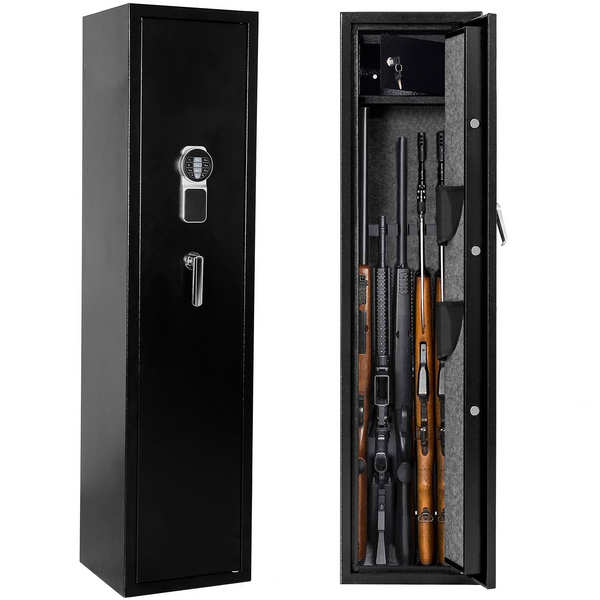 Rifles and Handgun Safe, Fireproof Digital Password Metal Fireproof Long and Short Gun Storage Cabinet, Black 13.58x13.4x57inch