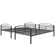 Metal Bunk Bed,Twin Over Twin Metal Bunk Bed Frame with Ladder and Guardrails,Heavy Duty Metal Bunk Bed Can Be Divided into Two Beds,Kids Twin Bunk Bed for Boys Girls Dormitory Bedroom,Black