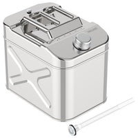 5 Gallon Stainless Steel Gas Can, Tight Sealed Fuel Storage Tank Portable Emergency Backup Petrol Tank with 3 Handles + Convenient Nozzle for Motorcycle, Cars, Trucks(20L)