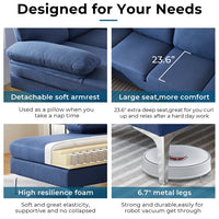 Modular Sofa, Sectional Couch U Shaped Sofa Couch with Ottoman, Memory Foam, 6 Seat Modular Sectionals Sofa Couch with Chaise, Shaped Couch with Reversible Chaise Sofa Set for Living Room, Navy Blue
