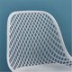 ARCTICSCORPION Set of 2 Dining Chairs, Hollow Out Style Chair, Modern Leisure Chair with Metal Legs for Kitchen, Living Room, Office, White