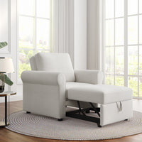 3-in-1 Sofa Bed Chair, Convertible Sleeper Chair Bed,Adjust Backrest Into a Sofa,Lounger Chair,Single Bed,Modern Chair Bed Sleeper for Adults,Beige